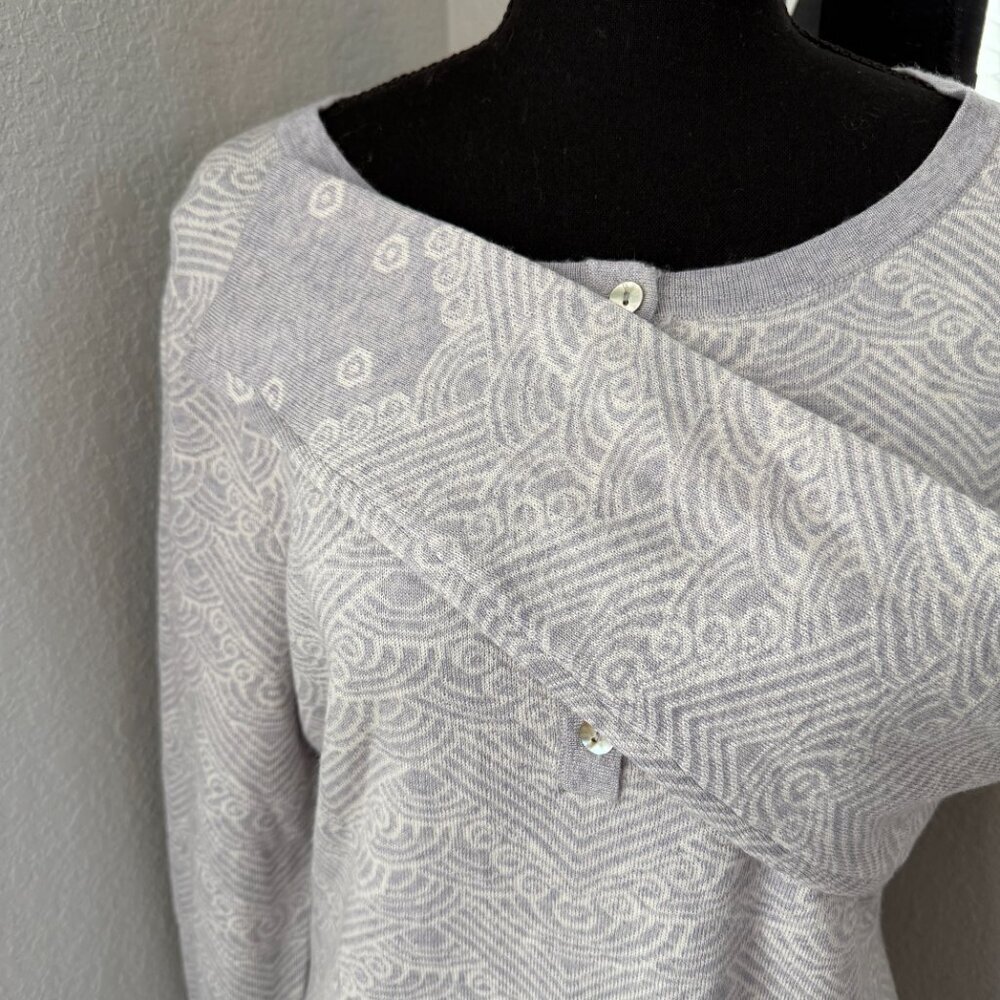 ICELANDIC DESIGN Reykjavik Henley 100% Merino Wool Gray Pearl Medium - Picture 11 of 14